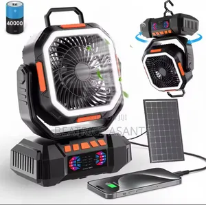 Golden Breeze Rechargeable Fan and Light with Solar Panel