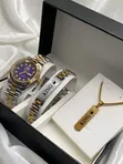 Customised Jewellery Set for Him - Watch, Bracelet & Necklace - 1
