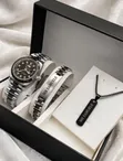 Customised Jewellery Set for Him - Watch, Bracelet & Necklace - 3