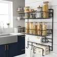 2 Tier Wall Mounted Organizer with Roll Holder - 3