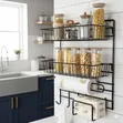 2 Tier Wall Mounted Organizer with Roll Holder - 4