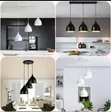 Geometric Cube Pendant Light - Black - 1