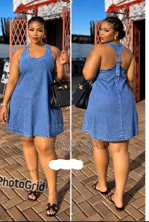Chic Backless Denim Sundress