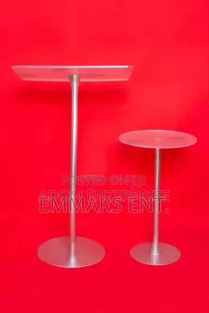 Ultra Modern Acrylic Glass Glossy Pole Pulpit and Table