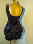 Navy Blue Sequin Mini Dress - Shein - 2
