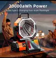 GE Rechargeable Fan with Power Bank & Flashlight - 1