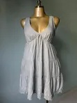 Shein Sleeveless Tiered Mini Dress - Grey/Sage - 1