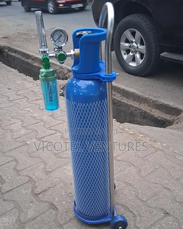 10L Oxygen Cylinder with Flow Meter and Trolley - 1