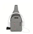 Unisex Fashion Canvas Shoulder Chest Bag - 1