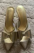 Gold Kitten Heels - Size 40 - 4