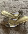 Gold Kitten Heels - Size 40 - 5