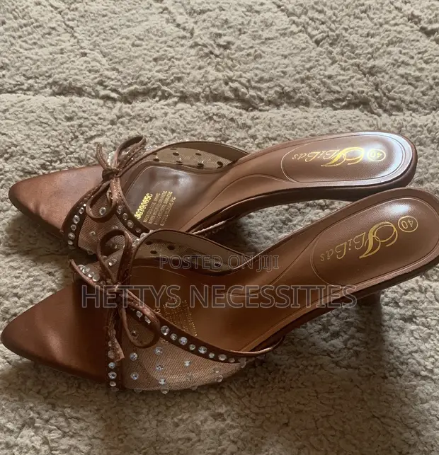 Ajfkkf Kitten Heels - Brown, Size 40 - 1
