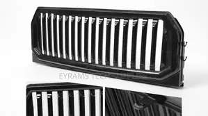 Glossy Black Badgeless Vertical Fence Front Grille for Ford F-150 (2015-2017)