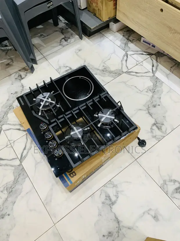 Kenwood 60cm Black Gas Electric Cooker with Built-in 3-Hob Stove - 1