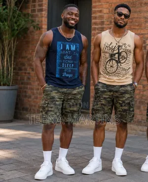 Men's American Size Sleeveless Cotton Tops