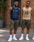 Men's American Size Sleeveless Cotton Tops - 1