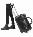 Premium Leather Trolley Duffle Bag - 1