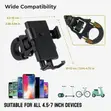 Universal Motorcycle & Bicycle Phone Holder with 360° Rotation - 2