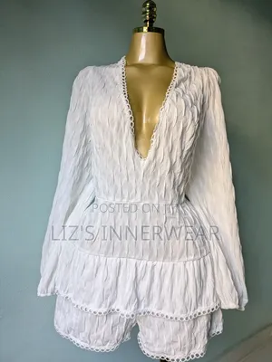 White Long Sleeve V-Neck Romper
