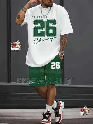 Men's A&D Cotton Oversized T-Shirt and Shorts Set