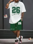 Men's A&D Cotton Oversized T-Shirt and Shorts Set - 2
