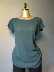 Aj Swiss Dot Blouse - Green - 1