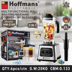 Hoffman HM-2108 2-in-1 Blender & Grinder