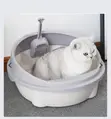 Sunsun Golden Round Cat Litter Box - 3