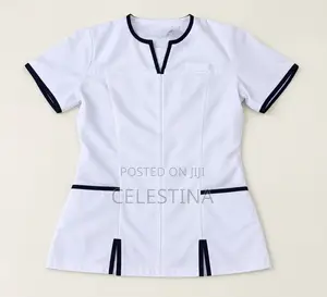 Used Polycotton Tunic Tops for Salons, Clinics, Chefs - White