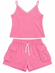 Women's Tang Top and Shorts Set - 2