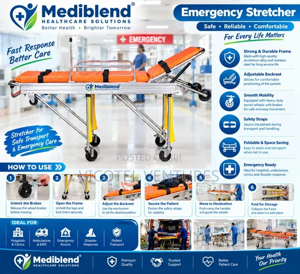 Emergency Ambulance Stretcher - 1