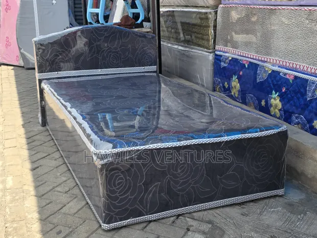 Inbuilt Bed with Built-in Foam Mattress and Headboard - 1