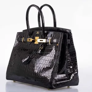Hermes Birkin 30 Croc Embossed Tote Bag