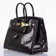 Hermes Birkin 30 Croc Embossed Tote Bag - 1