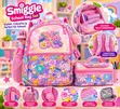 Smiggle School Bag Set - Pink Cartoon - 1