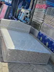 Double Bed with Built-in Mattress - White - 2