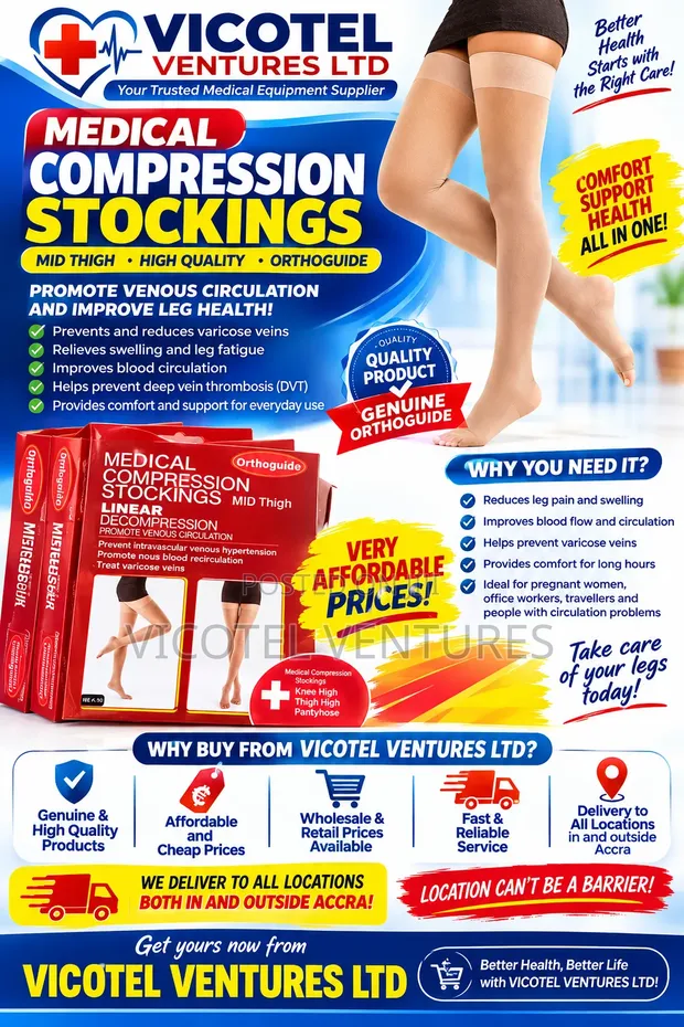 Medical Compression Stockings - All Sizes - 1