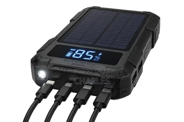 20000mAh Solar Power Bank with Torch - 1