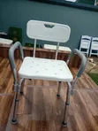 Shower Chair with Armrest - Adjustable Height - 3