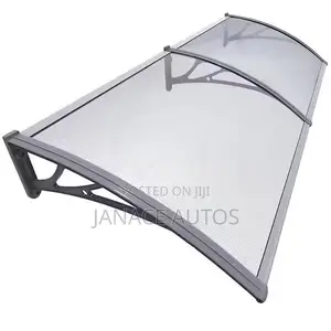 VOUNOT 200x80cm Transparent Door Canopy - UV-Resistant Polycarbonate