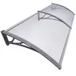 VOUNOT 200x80cm Transparent Door Canopy - UV-Resistant Polycarbonate - 1