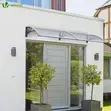 VOUNOT 200x80cm Transparent Door Canopy - UV-Resistant Polycarbonate - 5