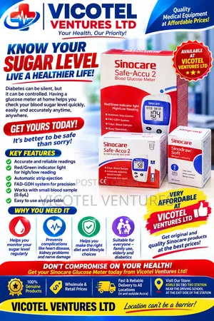 Sinocare Safe-Accu Glucose Monitor & Strips