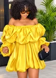 Zara Glamorous Mustard Yellow Satin Party Dress XXL - 2