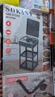 4-Burner Gas Stove with Stand and Cover - 4