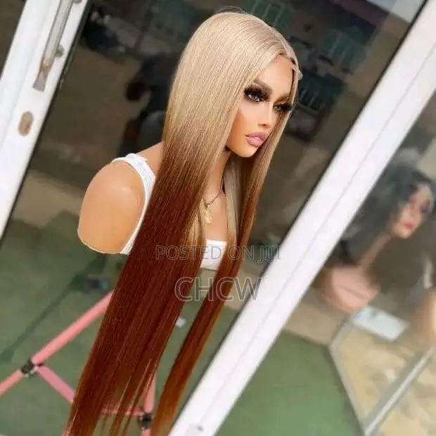 30-Inch Blonde & Brown Ombré Wig with Kim K Closure - 1