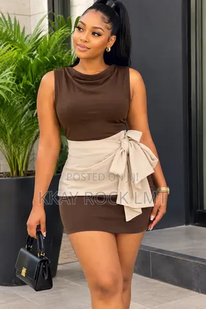 Zara Bodycon Sleeveless Mini Dress - Brown