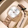 Poedagar Ladies Luxury Quartz Wristwatch - Silver Blue Dial - 3