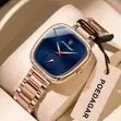 Poedagar Ladies Luxury Quartz Wristwatch - Silver Blue Dial - 5