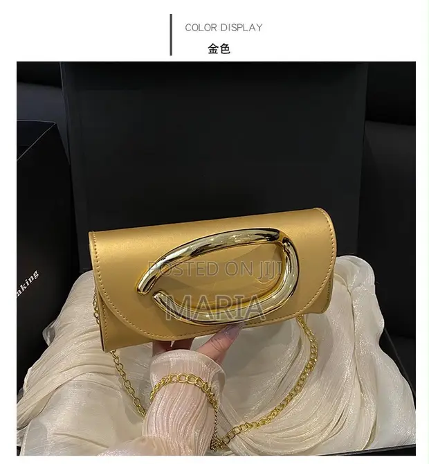 Evening Clutch Bag - Metallic Gold - 1
